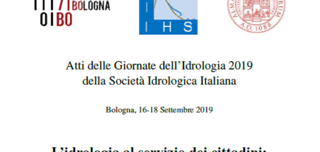 Giornate dell’Idrologia, 17-18 september 2019